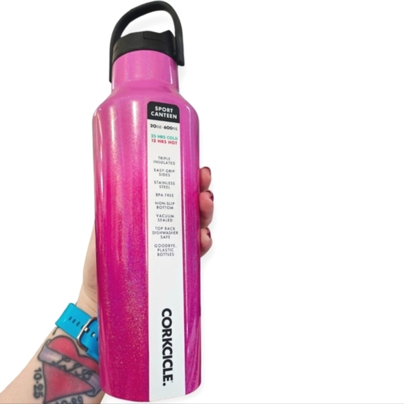 New Corkcicle Sport Canteen 20 Oz Pink Ombre Unicorn Kiss Corkcicle Water Bottle - Picture 3 of 16